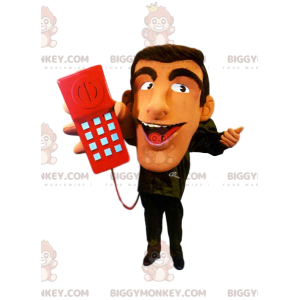 Rep BIGGYMONKEY™ Costume da mascotte con telefono rosso -