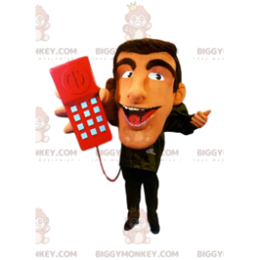 Rep BIGGYMONKEY™ maskotkostume med rød telefon - Biggymonkey.com