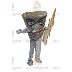 BIGGYMONKEY™ Costume da mascotte Tronco d'albero grigio con