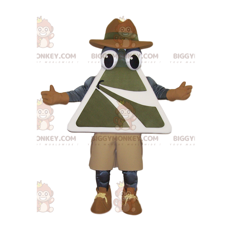 Man BIGGYMONKEY™ Mascot Costume with Traffic Sign – Man BIGGYMONKEY™ Mascot Costume with Traffic Sign –