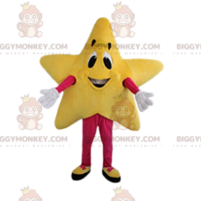 Celý kostým maskota BIGGYMONKEY™ s úsměvem žluté hvězdy - Nezařazení maskoti - BIGGYMONKEY_011942 - BiggyMonkey.com