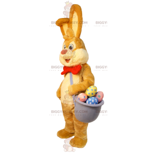 Costume de mascotte BIGGYMONKEY™ de lapin de Pâques avec un