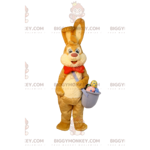 Disfraz de mascota de conejito de Pascua BIGGYMONKEY™ con cesta