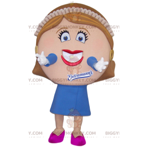 BIGGYMONKEY™ Mascot Costume of Flirtatious Lady with Oversized