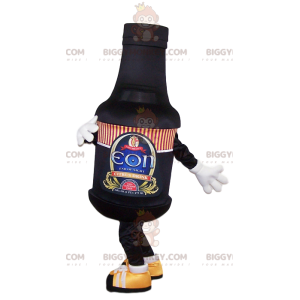 Schwarze Bierflasche BIGGYMONKEY™ Maskottchen-Kostüm -