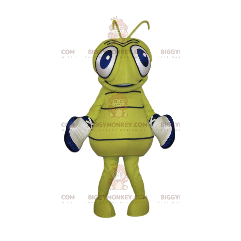 BIGGYMONKEY™ Mascottekostuum gele wesp met grote blauwe ogen - BIGGYMONKEY™ Mascottekostuum gele wesp met grote blauwe ogen -