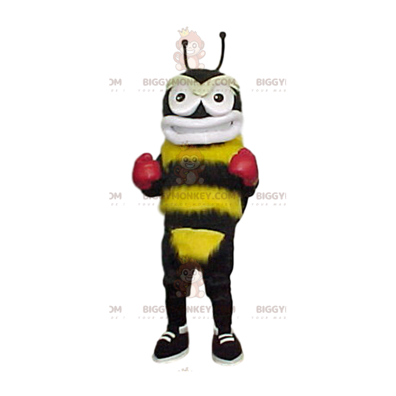 Kostium maskotki BIGGYMONKEY™ żółto-czarny trzmiel z rękawicami Kostium maskotki BIGGYMONKEY™ żółto-czarny trzmiel z rękawicami