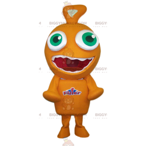 Roligt litet orange monster BIGGYMONKEY™ maskotdräkt -