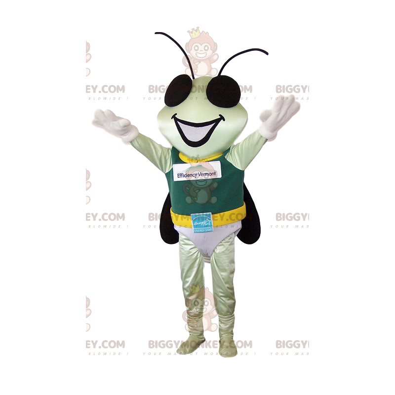 Little Fly BIGGYMONKEY™ Mascot Costume with Hero Costume -