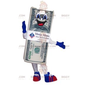Mascote BIGGYMONKEY™ super entusiasmado com nota de US$ 100 –