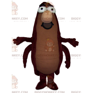 Brown Cockroach with Mustache BIGGYMONKEY™ Mascot Costume -