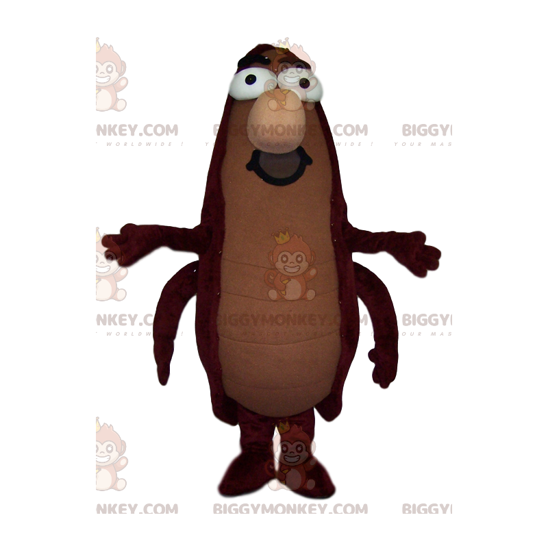 Brown Cockroach with Mustache BIGGYMONKEY™ Mascot Costume -