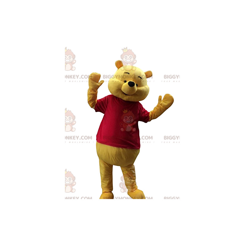 Happy Winnie the Pooh BIGGYMONKEY™ Mascot Costume with Red
