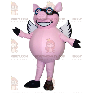 BIGGYMONKEY™ Costume da mascotte di maiale rosa volante con