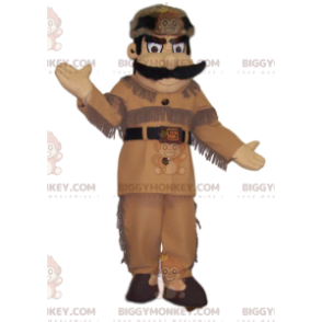 Disfraz de mascota Trapper BIGGYMONKEY™ con gorro de piel -