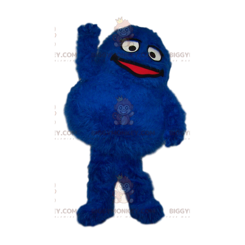 Brullen Feest Wrok BIGGYMONKEY™ groot rond harig blauw monster Besnoeiing L (175-180 cm)