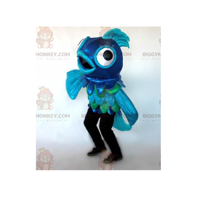 Giant Blue and Green Fish BIGGYMONKEY™ maskottiasu - Giant Blue and Green Fish BIGGYMONKEY™ maskottiasu -