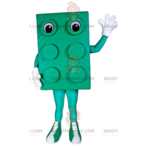 BIGGYMONKEY™ Maskottchen-Kostüm mit grünem Block und großen