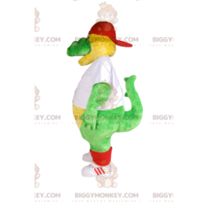 Kostium maskotki zielonego dinozaura BIGGYMONKEY™ z białą