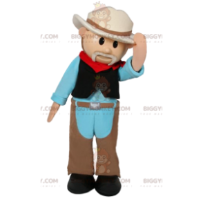 Traje de vaquero granjero Traje de mascota BIGGYMONKEY™ -