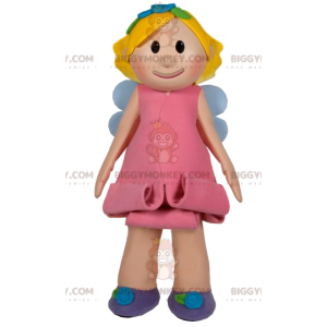 Traje de mascote de fada sorridente BIGGYMONKEY™ com lindo