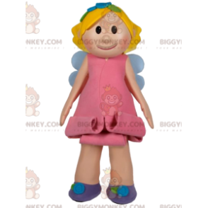 Traje de mascote de fada sorridente BIGGYMONKEY™ com lindo