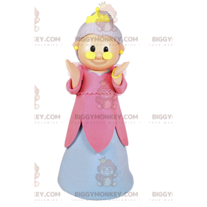 Fairy BIGGYMONKEY™ mascot costume with pink and white dress and