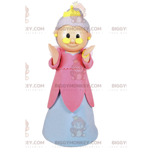 Fairy BIGGYMONKEY™ maskotdräkt med rosa och vit klänning och krona - Fairy Mascots - BIGGYMONKEY_012004 - BiggyMonkey.com