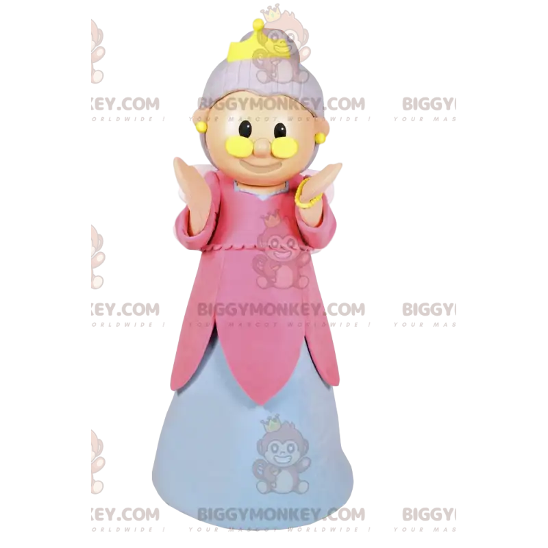 Fairy BIGGYMONKEY™ Maskottchenkostüm mit rosa und weißem Kleid Fairy BIGGYMONKEY™ Maskottchenkostüm mit rosa und weißem Kleid