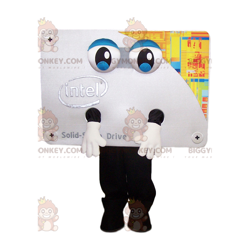 Tarjeta gráfica gris Big Eyes BIGGYMONKEY™ Traje de mascota - Tarjeta gráfica gris Big Eyes BIGGYMONKEY™ Traje de mascota -