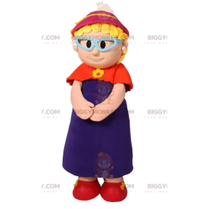 Costume de mascotte BIGGYMONKEY™ de fillette avec un cardigan