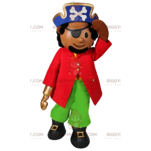 Kostým piráta BIGGYMONKEY™ maskota s hezkým oblekem a kloboukem
