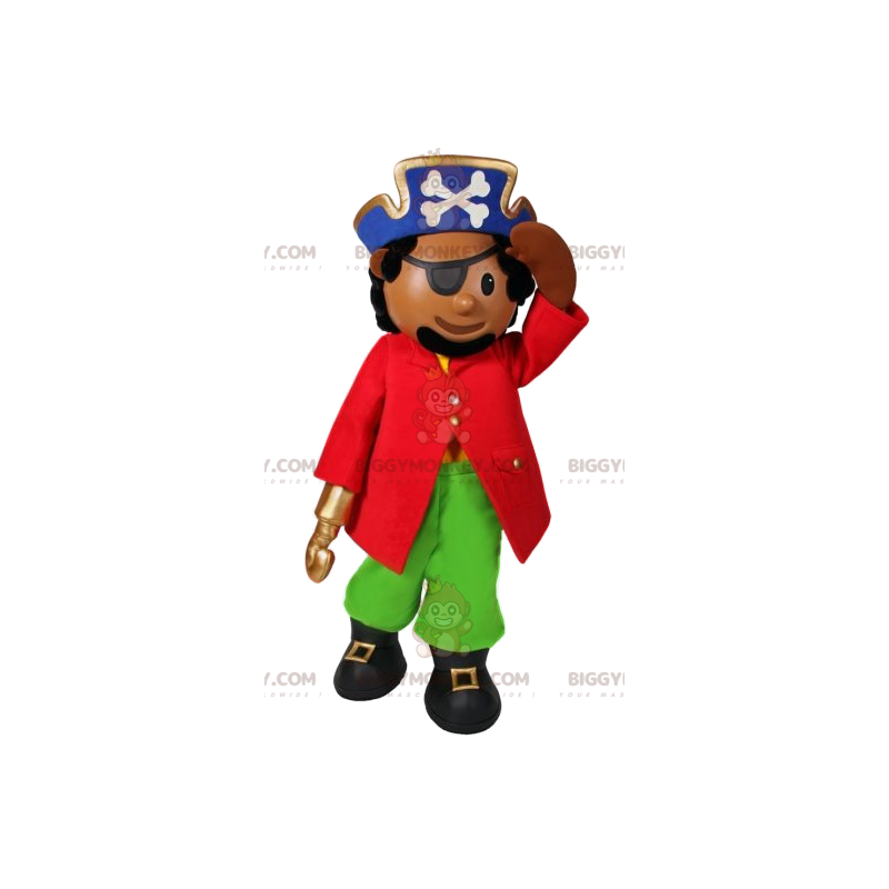 Pirat BIGGYMONKEY™ maskotkostume med flot jakkesæt og hat - Pirat BIGGYMONKEY™ maskotkostume med flot jakkesæt og hat -