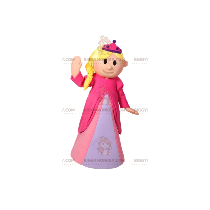 Princess BIGGYMONKEY™ mascot costume with beautiful pink dress Princess BIGGYMONKEY™ mascot costume with beautiful pink dress