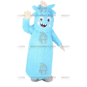BIGGYMONKEY™ mascot costume of little blue monster with an
