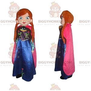 Costume de mascotte BIGGYMONKEY™ de Anna, la sœur d'Elsa la