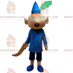 Little Leprechaun BIGGYMONKEY™ maskotkostyme med blå spiss hatt - Mangler dyremaskot - BIGGYMONKEY_012033 - BiggyMonkey.com