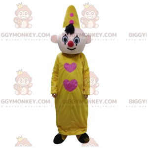 Kostium maskotki klauna BIGGYMONKEY™ z żółtym kostiumem i