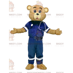 BIGGYMONKEY™ μασκότ στολή Sand Bear με στολή πρώτων βοηθειών - Μασκότ αρκούδας - BIGGYMONKEY_012041 - BiggyMonkey.com