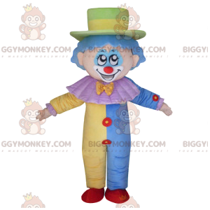 Very Cute Clown BIGGYMONKEY™ Mascot Costume With Pastel Suit -