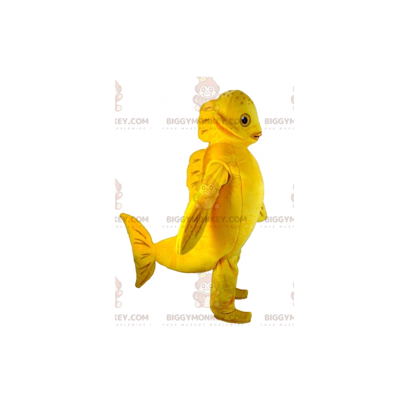 Funny Giant Yellow Fish BIGGYMONKEY™ Mascot Costume - Funny Giant Yellow Fish BIGGYMONKEY™ Mascot Costume -