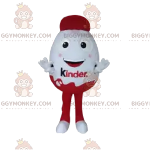 Meget smilende rødt og hvidt chokoladeæg BIGGYMONKEY™