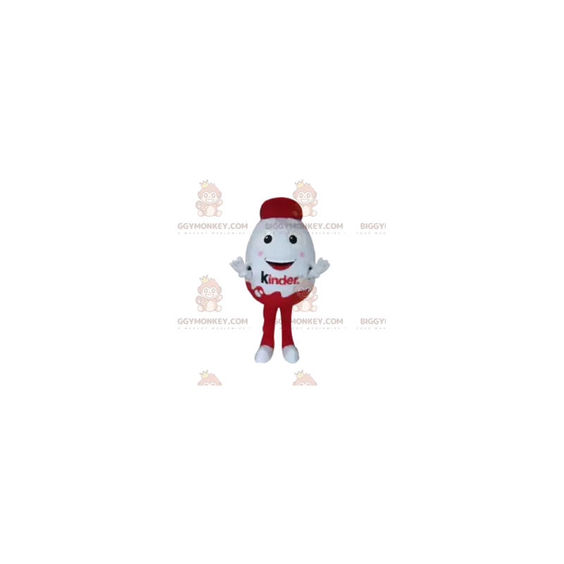 Meget smilende rødt og hvidt chokoladeæg BIGGYMONKEY™ Meget smilende rødt og hvidt chokoladeæg BIGGYMONKEY™