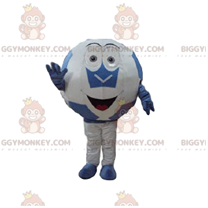 White and Blue Soccer Ball BIGGYMONKEY™ Mascot Costume -