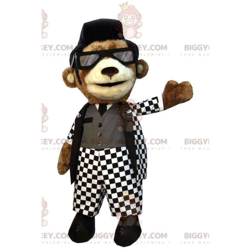 Costume de mascotte BIGGYMONKEY™ d'ours brun, danseur de Costume de mascotte BIGGYMONKEY™ d'ours brun, danseur de