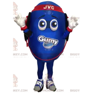 Blaues Ei BIGGYMONKEY™ Maskottchenkostüm. Ei-Kostüm -
