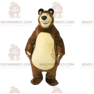 BIGGYMONKEY™ Costume da mascotte da orso bruno panciuto.