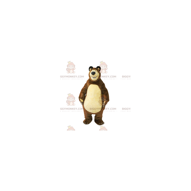 BIGGYMONKEY™ Costume da mascotte da orso bruno panciuto. BIGGYMONKEY™ Costume da mascotte da orso bruno panciuto.