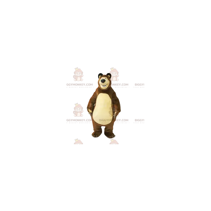 BIGGYMONKEY™ Costume da mascotte da orso bruno panciuto.
