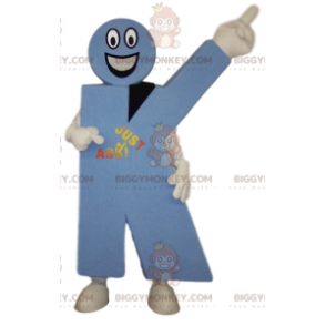 BIGGYMONKEY™ mascottekostuum van de letter K in blauw. Letter K-kostuum - Niet-geclassificeerde mascottes - BiggyMonkey.com